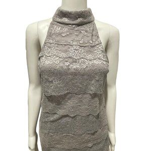 Maurices halter top with lace, size Medium